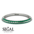 Hidden Emerald Wedding Band - Anastasia No. 6